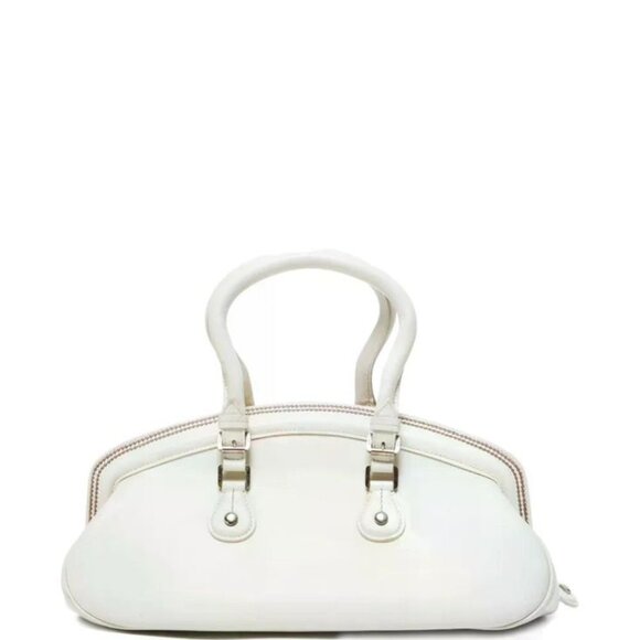 Christian Dior White Leather Logo Pocket Purse MATCHING SHOES AVAILABLE ALSO - Picture 7 of 9
